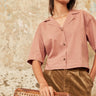 Ash Rose Cotton Summer Resort Shirt For Women Online
