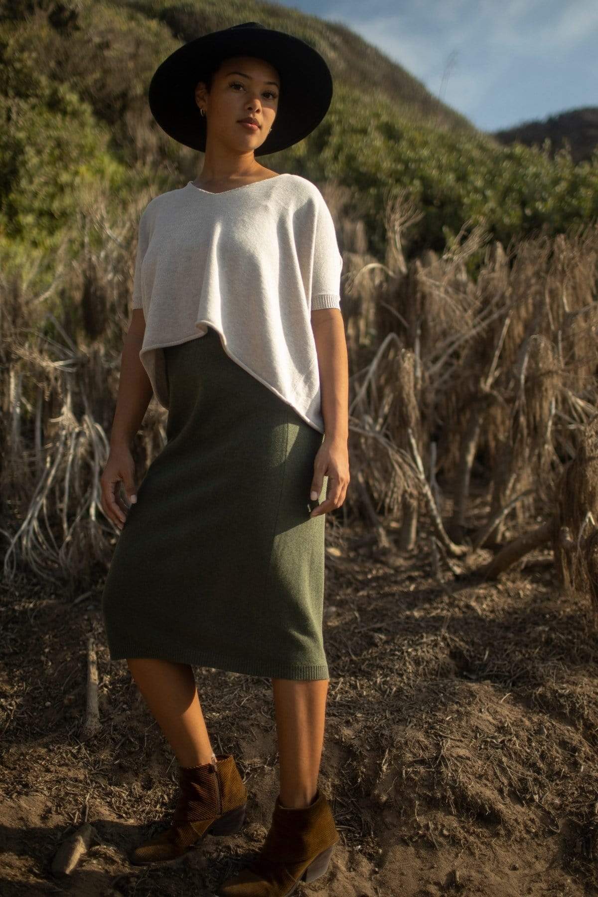 Birkin Long Skirt-No Nasties - Organic Cotton Clothing