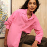 Bubblegum Anywhere Pink Cotton Summer Shirt For Women Online