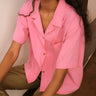 Bubblegum Easy Pink Cotton Summer Shirt For Women Online