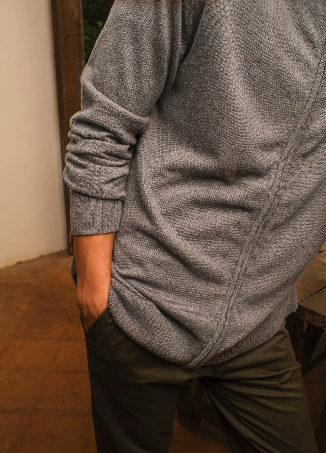 Charcoal Grey Zip Up Winter Jacket For Men Online 