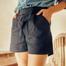 Indigo High-Rise Shorts-No Nasties - Organic Cotton Clothing