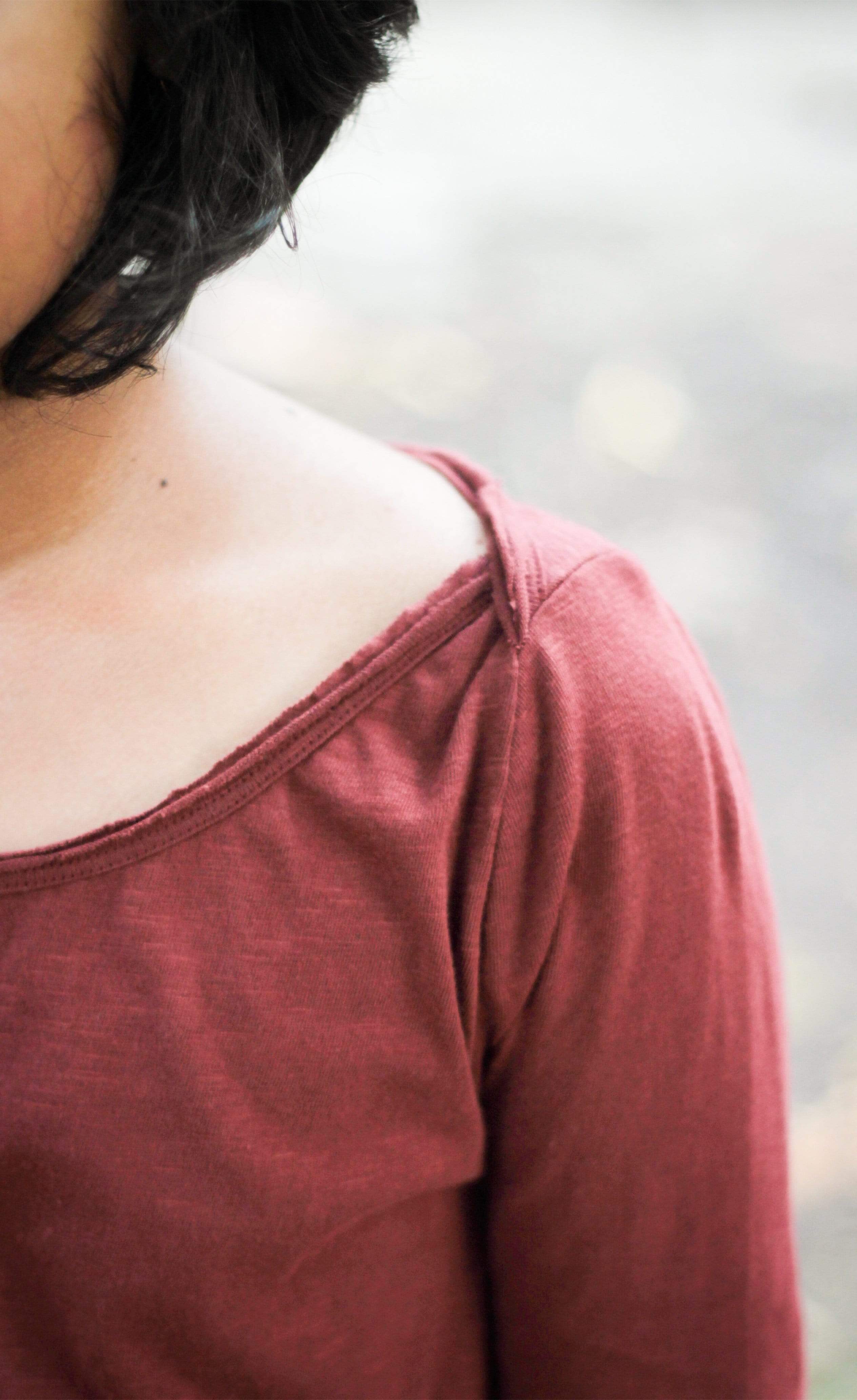 Iniya Overlap Shoulder Top-No Nasties - Organic Cotton Clothing