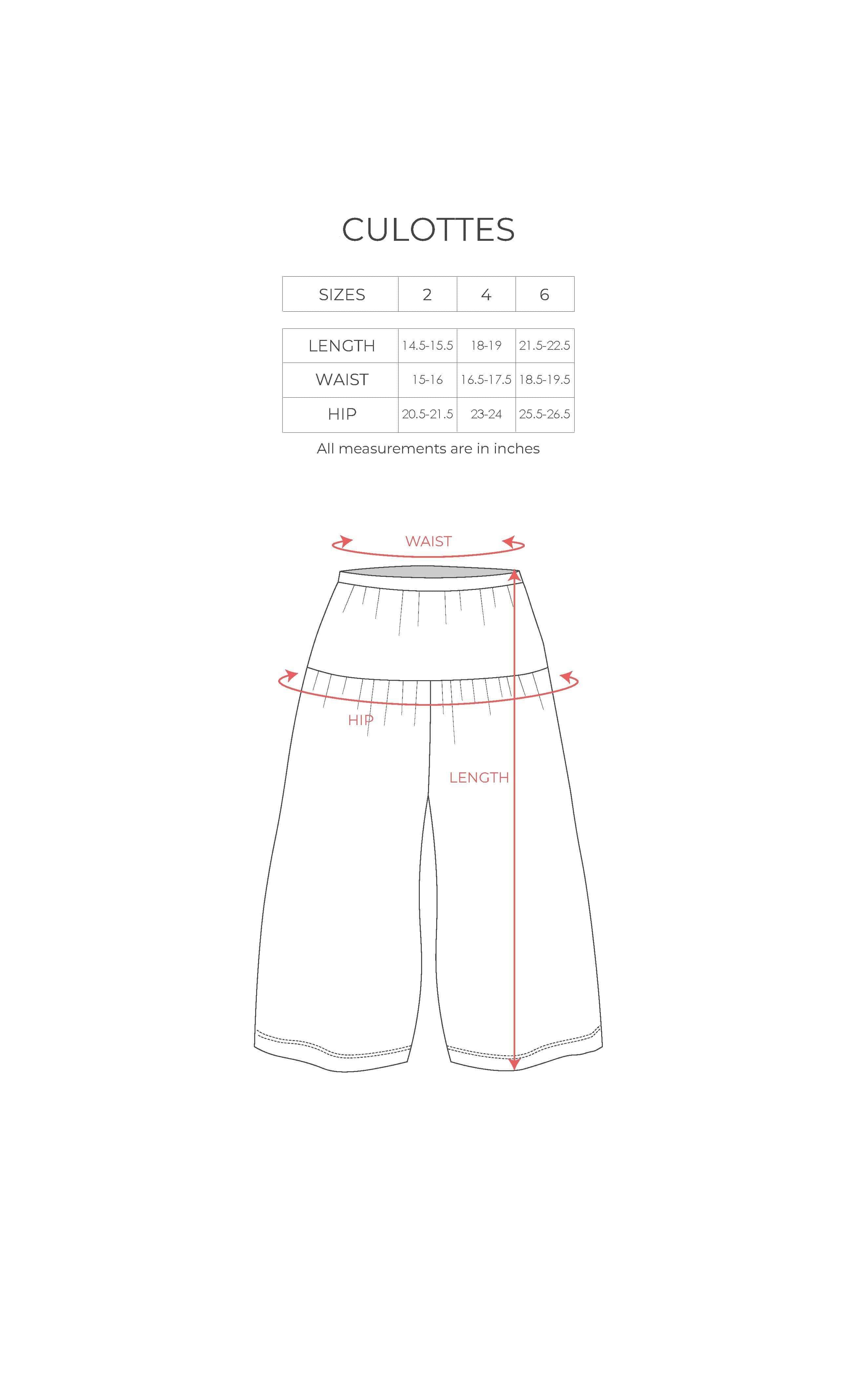 Kakoli Culottes-No Nasties - Organic Cotton Clothing