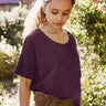 Marooned Purple Drop-Shoulder Tee-No Nasties - Organic Cotton Clothing