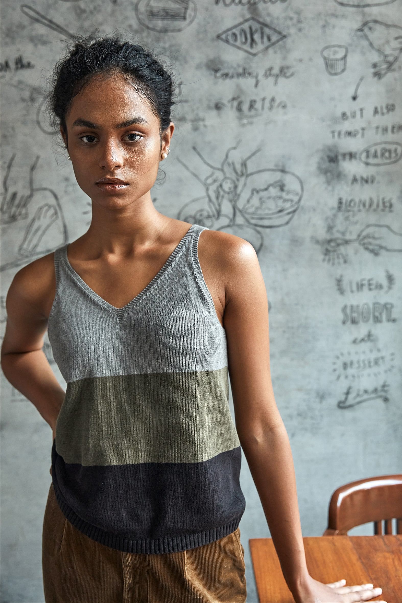 Moss V-Neck Tank-No Nasties - Organic Cotton Clothing