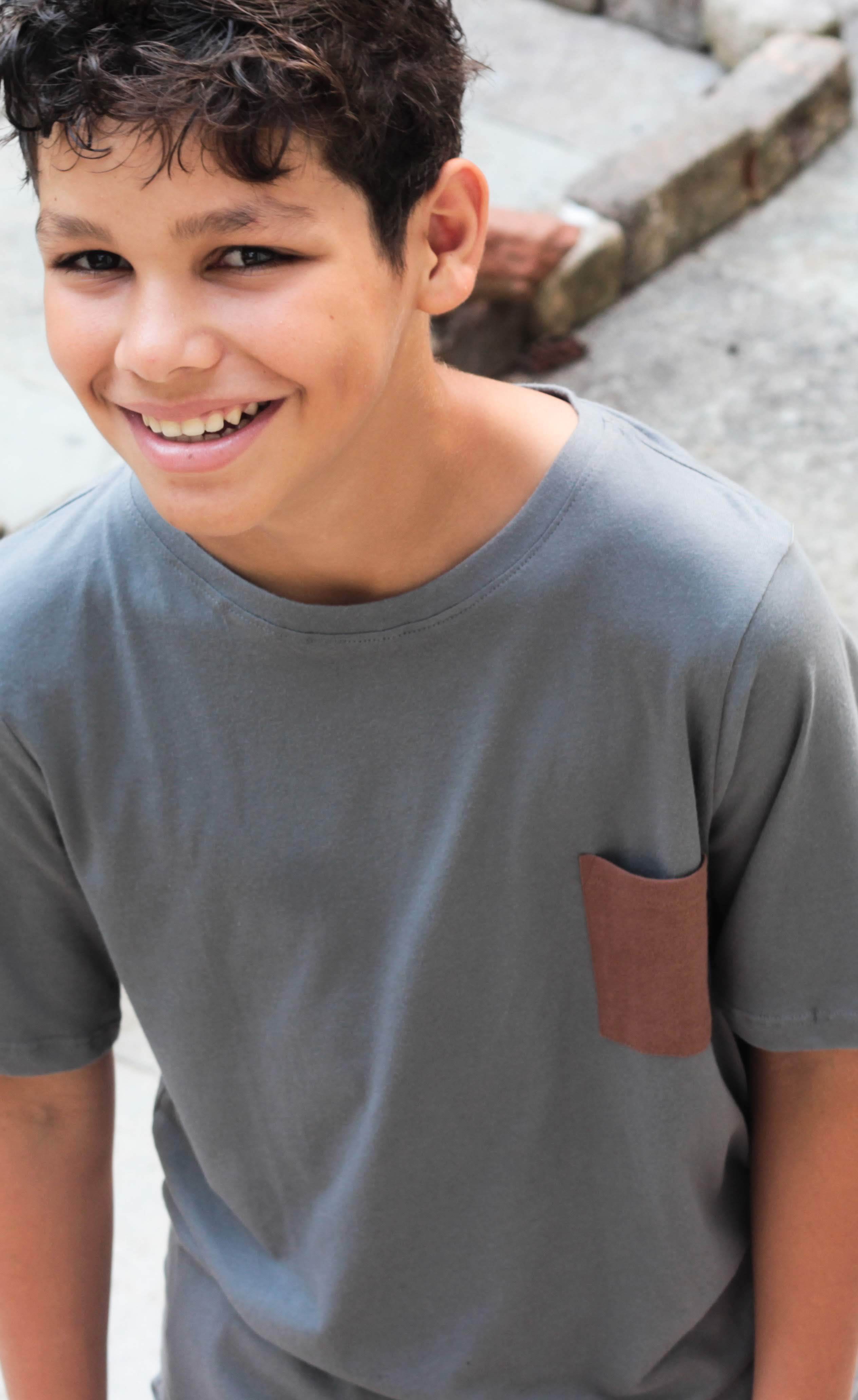 Nevaan Contrast Pocket Tee-No Nasties - Organic Cotton Clothing