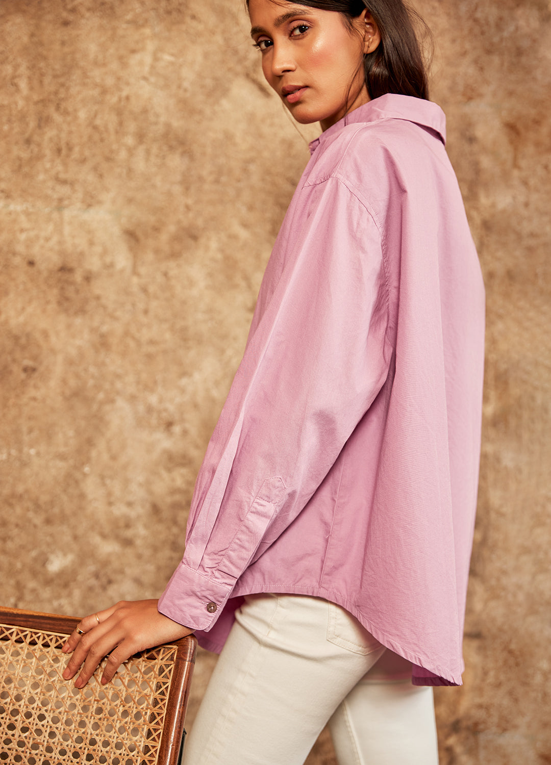 Orchid Oversized Shirt-No Nasties - Organic Cotton Clothing