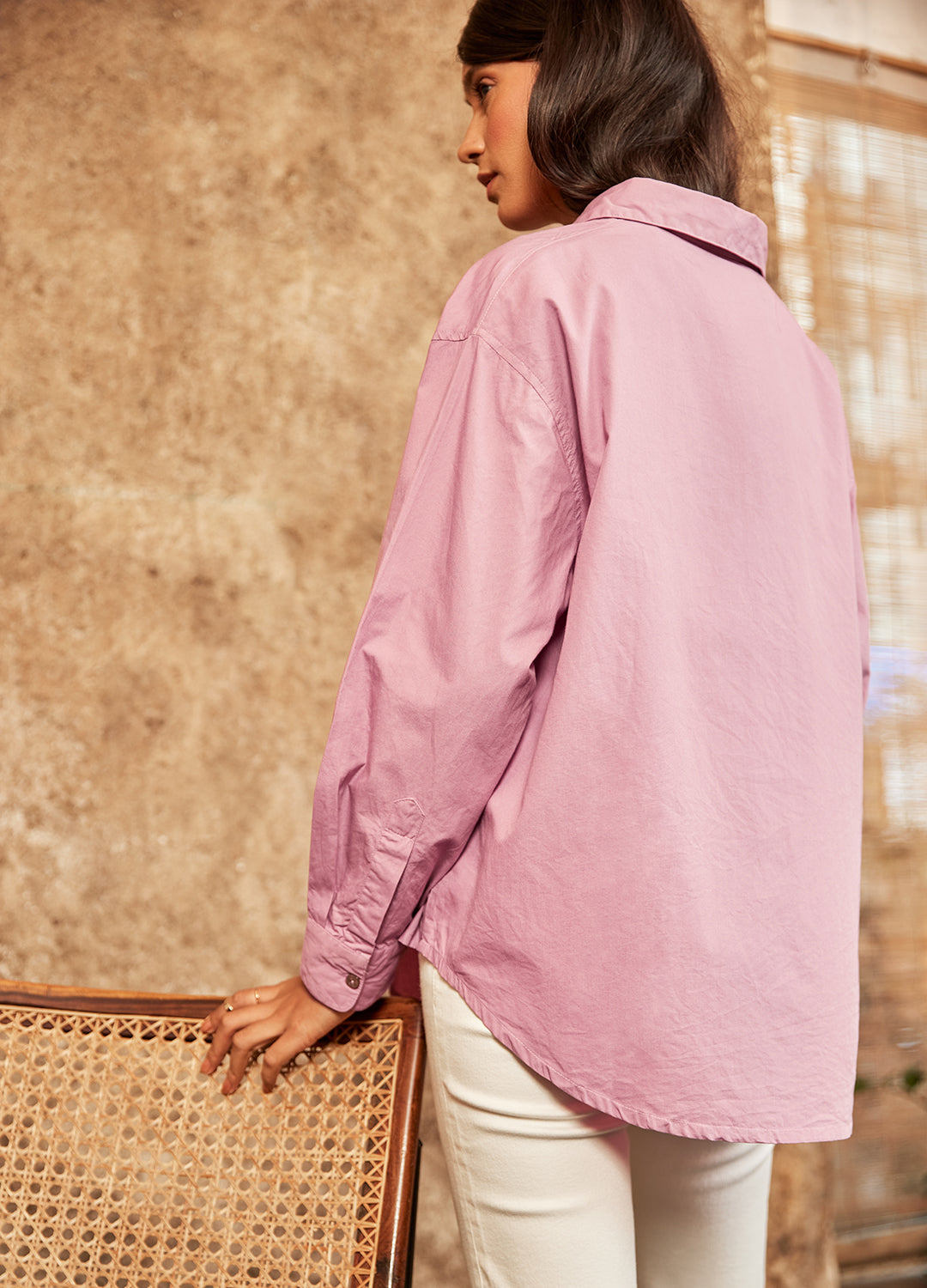 Orchid Oversized Shirt-No Nasties - Organic Cotton Clothing