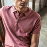 Rhubarb Knit Sustainable Organic Cotton Pink Polo T Shirt For Men Online