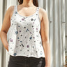 Rosita Flared White Organic Cotton Tank Top For Women Online