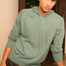 Organic Cotton Sage Green Pullover Hoodie For Men Online 