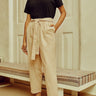 Sustainable Sand Organic Cotton Tapered Pants For Women Online